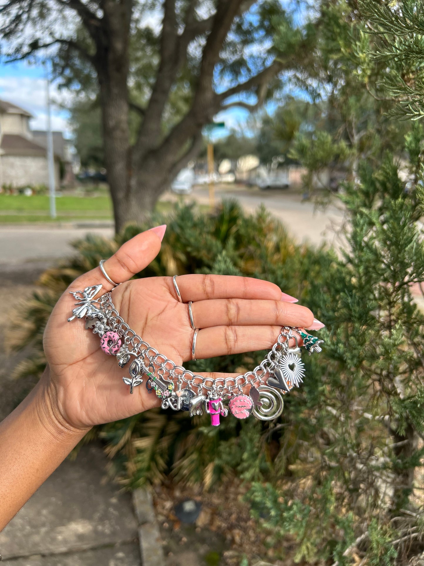 Stainless Steel Non-Tarnish Charm Bracelets (Premade)