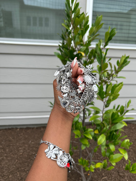 Made-to-Order Non-Tarnish Stainless Steel All-Silver Freestyle Charm Bracelet💫