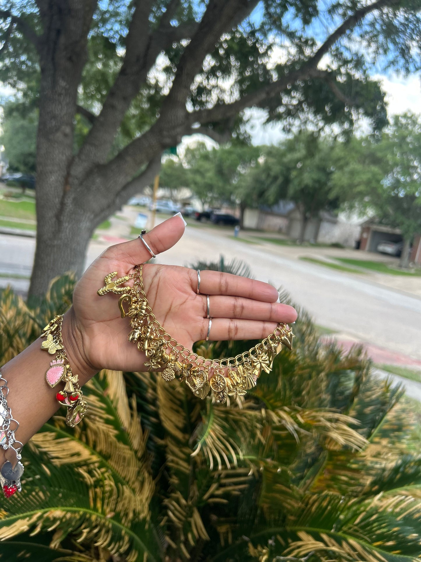Gold Stainless Steel Non Tarnish Charm Bracelets ✨(Premade)