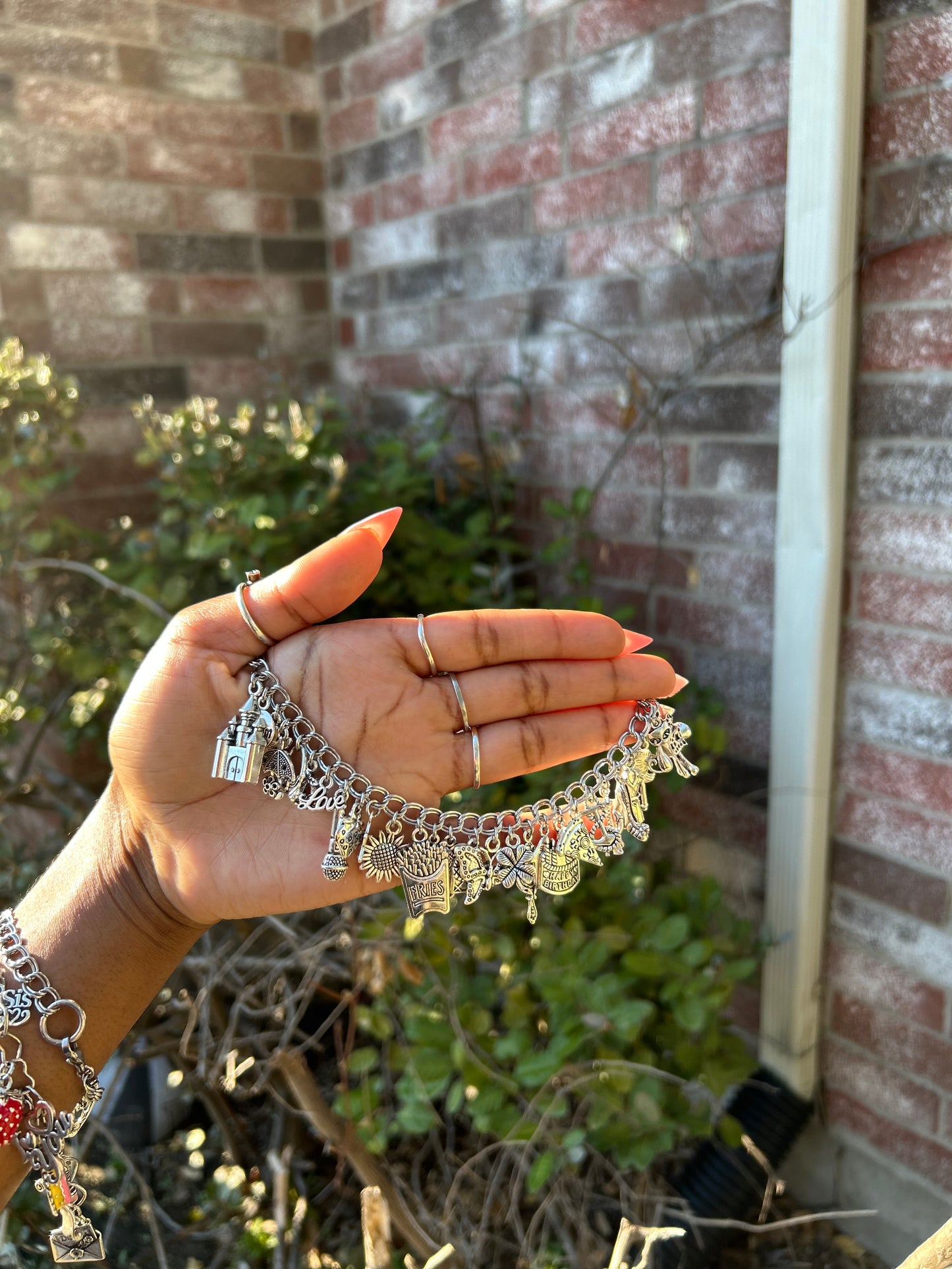 Handmade Silver-Plated Freestyle Charm Bracelet