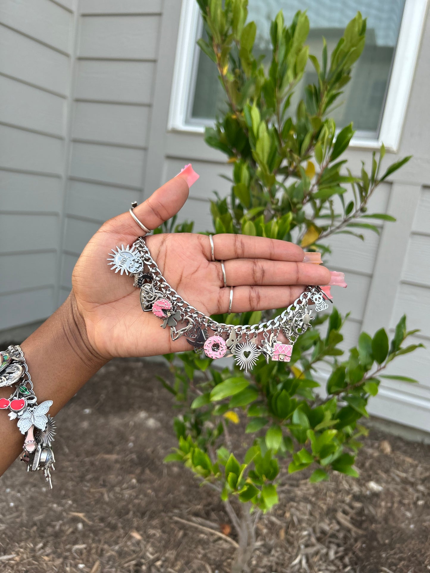✨ Luxe Mixed Metal Charm Bracelets (Stainless Steel + 3 Genuine 925 Sterling Silver Charms (Ready To Ship)