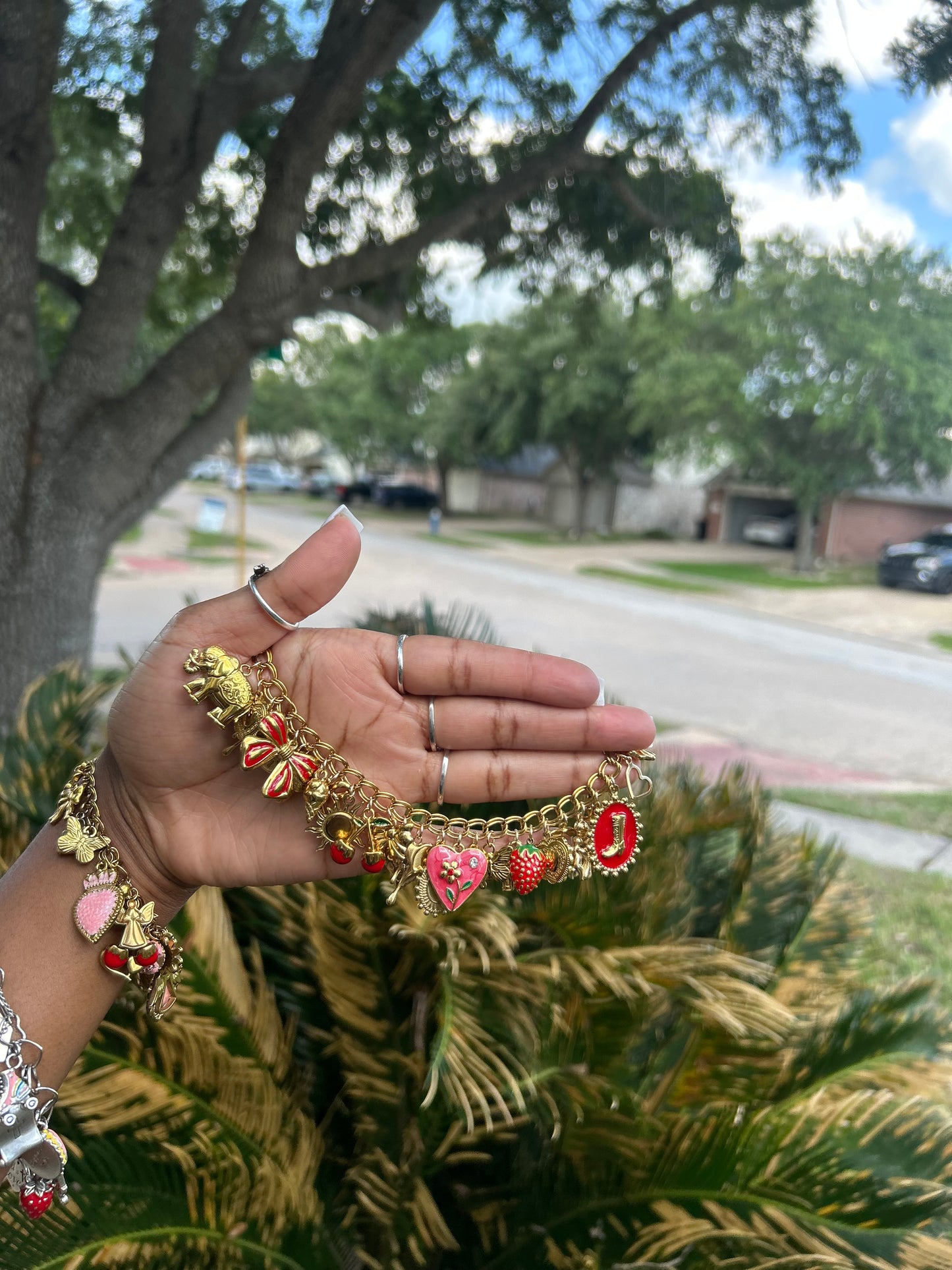 Gold Stainless Steel Non Tarnish Charm Bracelets ✨(Premade)