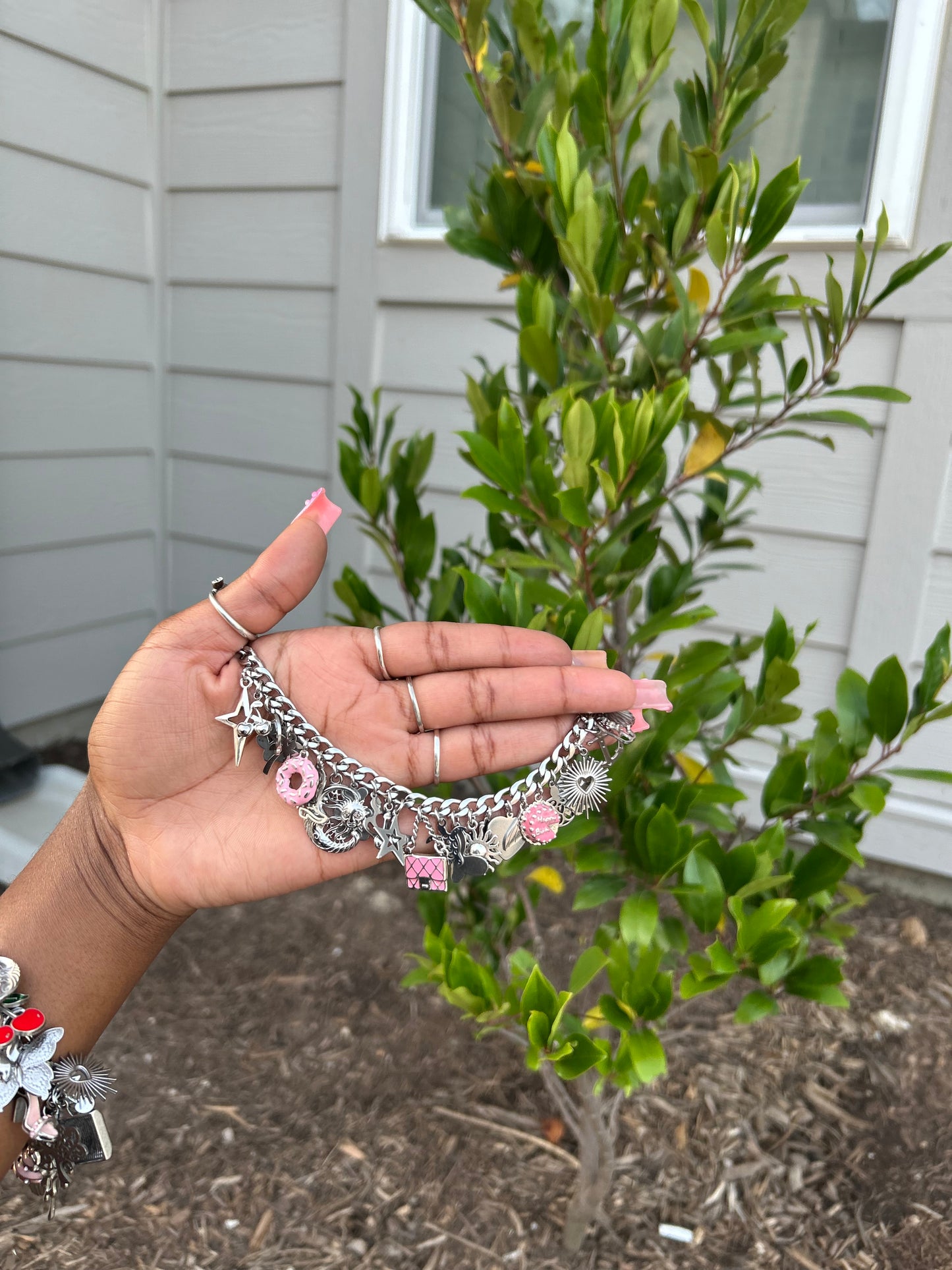 ✨ Luxe Mixed Metal Charm Bracelets (Stainless Steel + 3 Genuine 925 Sterling Silver Charms (Ready To Ship)