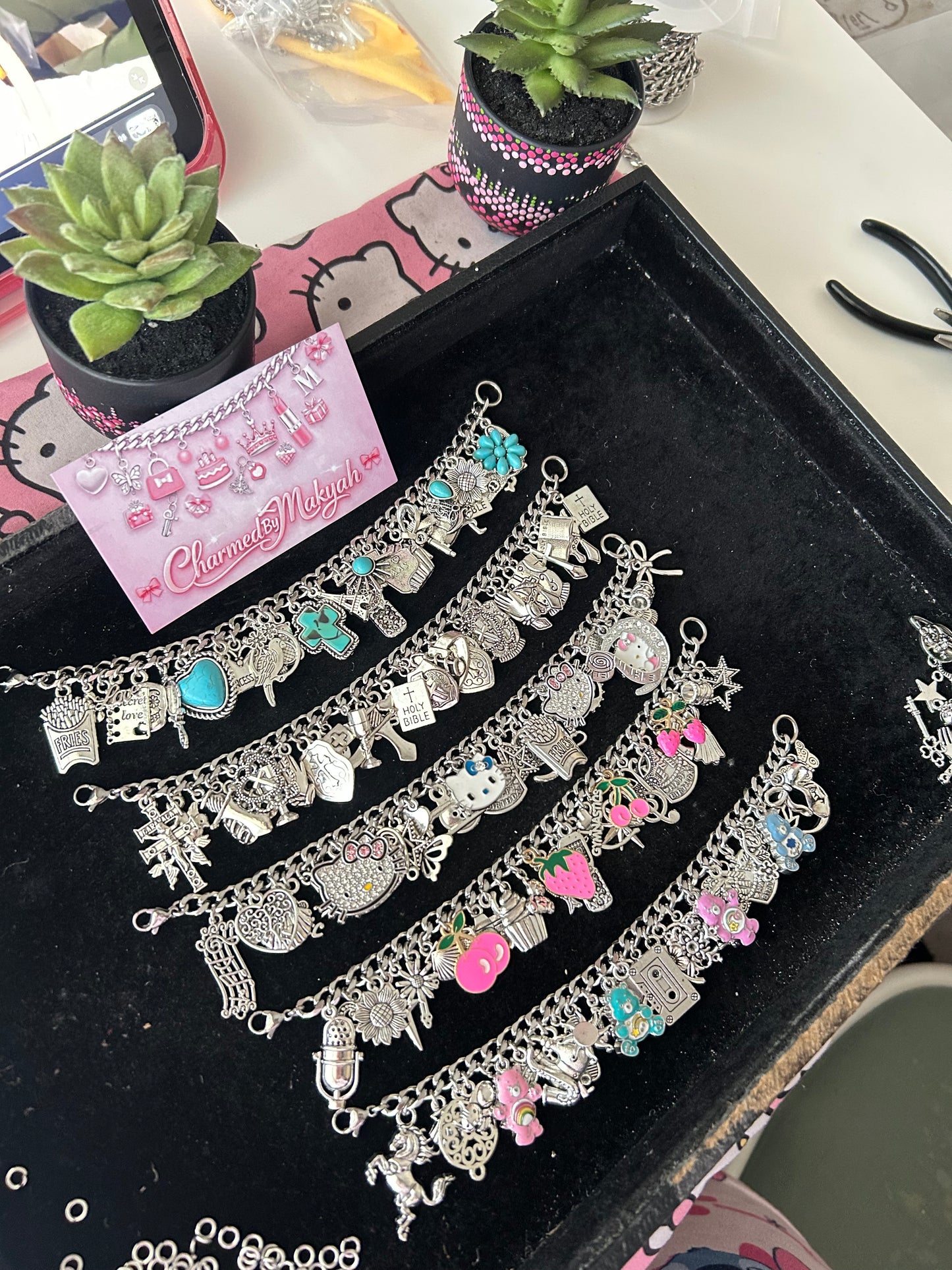 Chunky Freestyle Charm Bracelet💎(Made To Order)