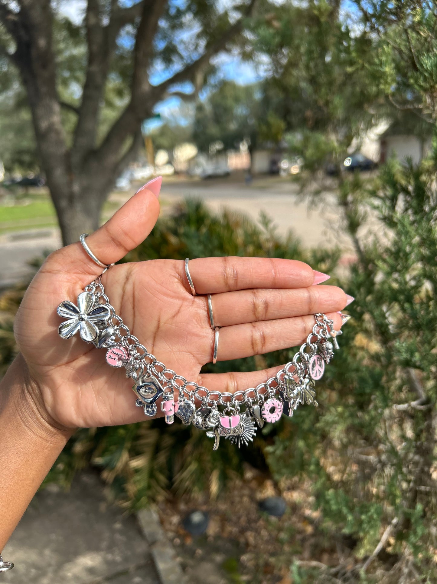 Stainless Steel Non-Tarnish Charm Bracelets (Premade)