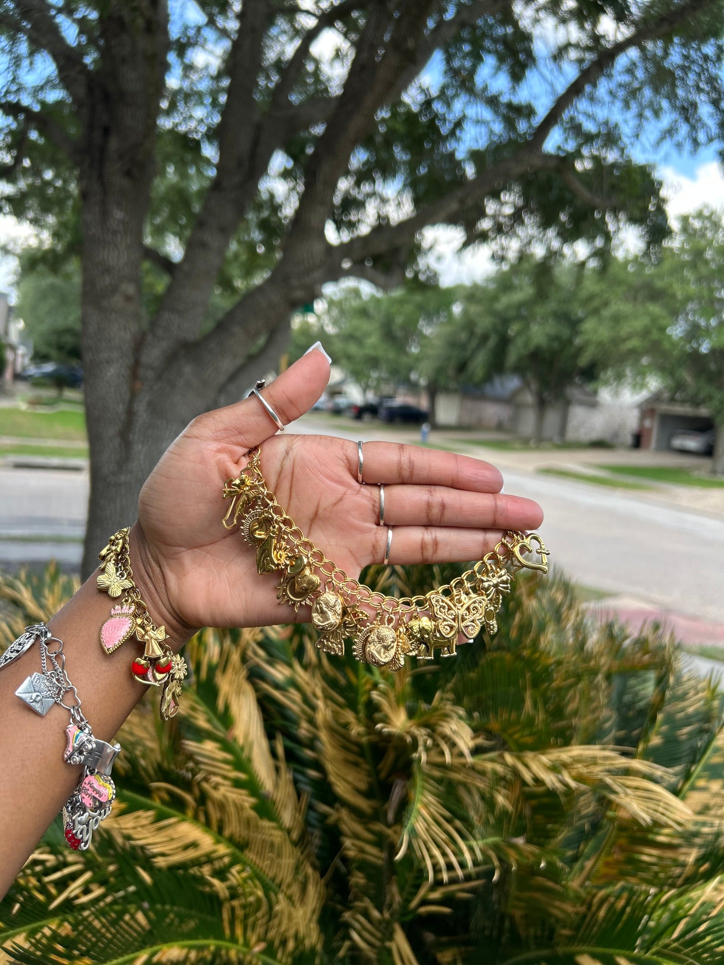 Gold Stainless Steel Non Tarnish Charm Bracelets ✨(Premade)