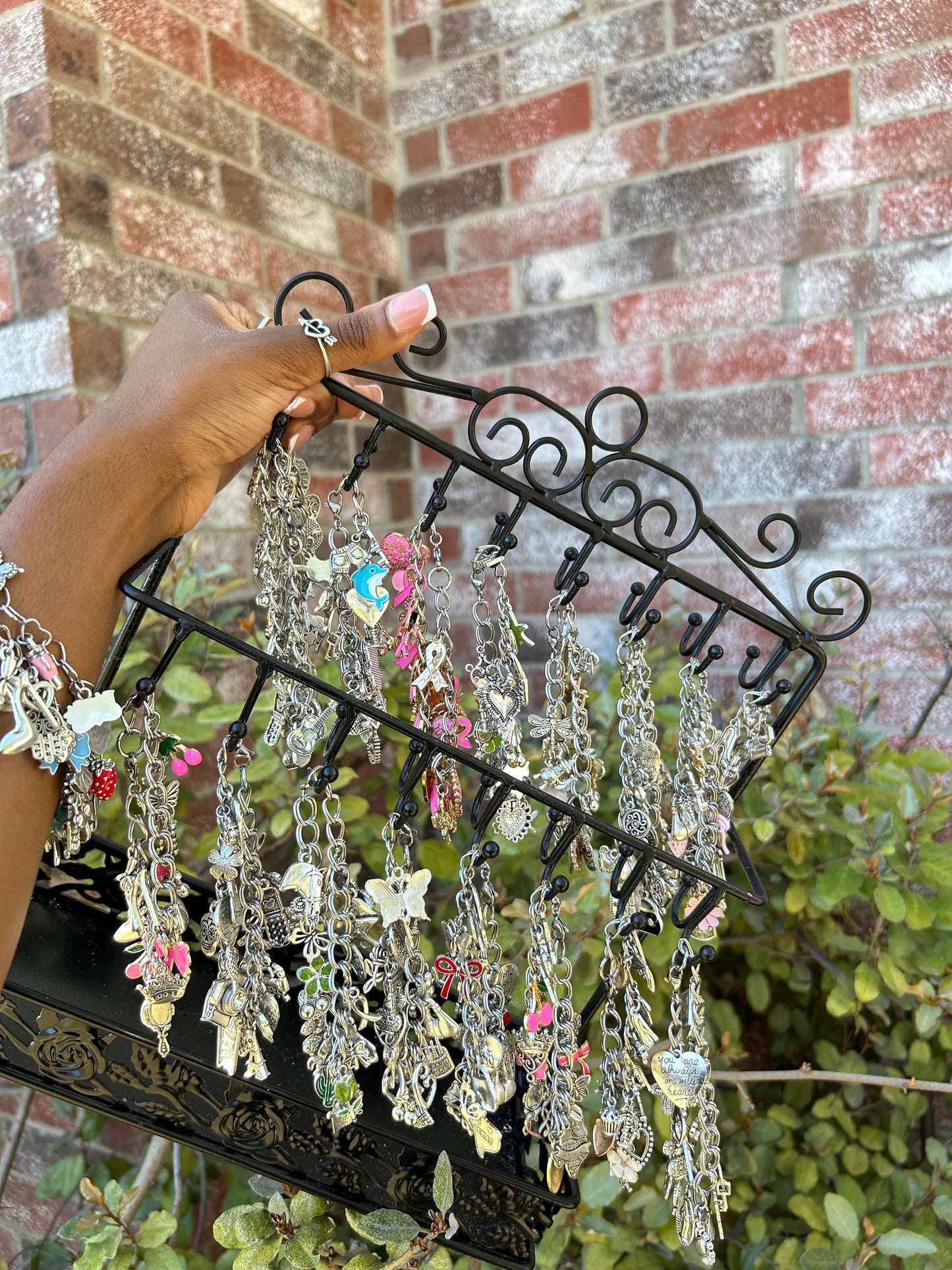 Handmade Silver-Plated Freestyle Charm Bracelet
