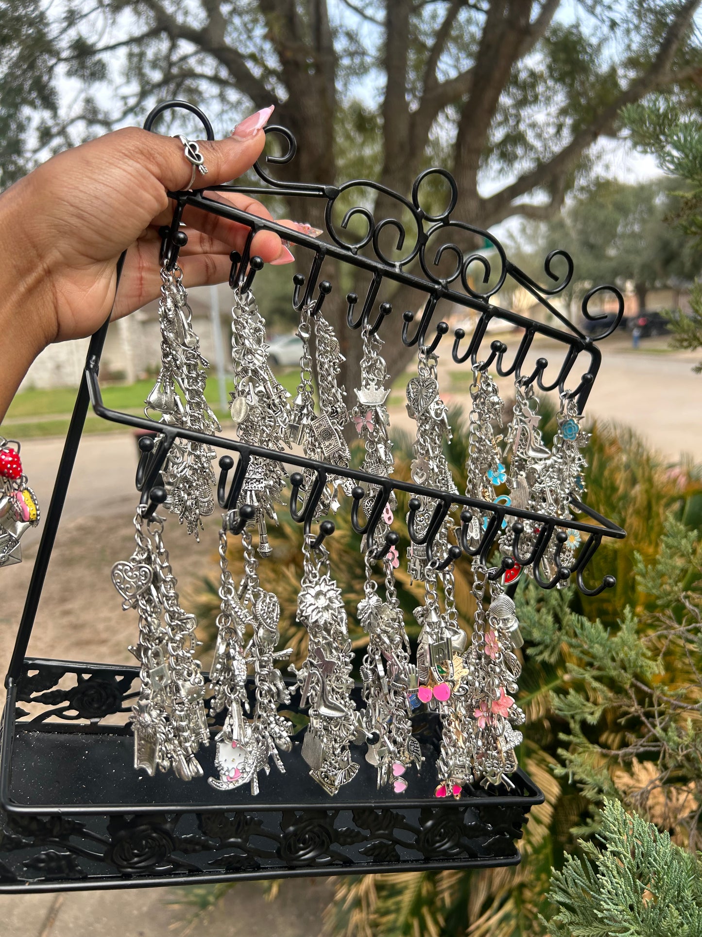 Handmade Silver-Plated Freestyle Charm Bracelet