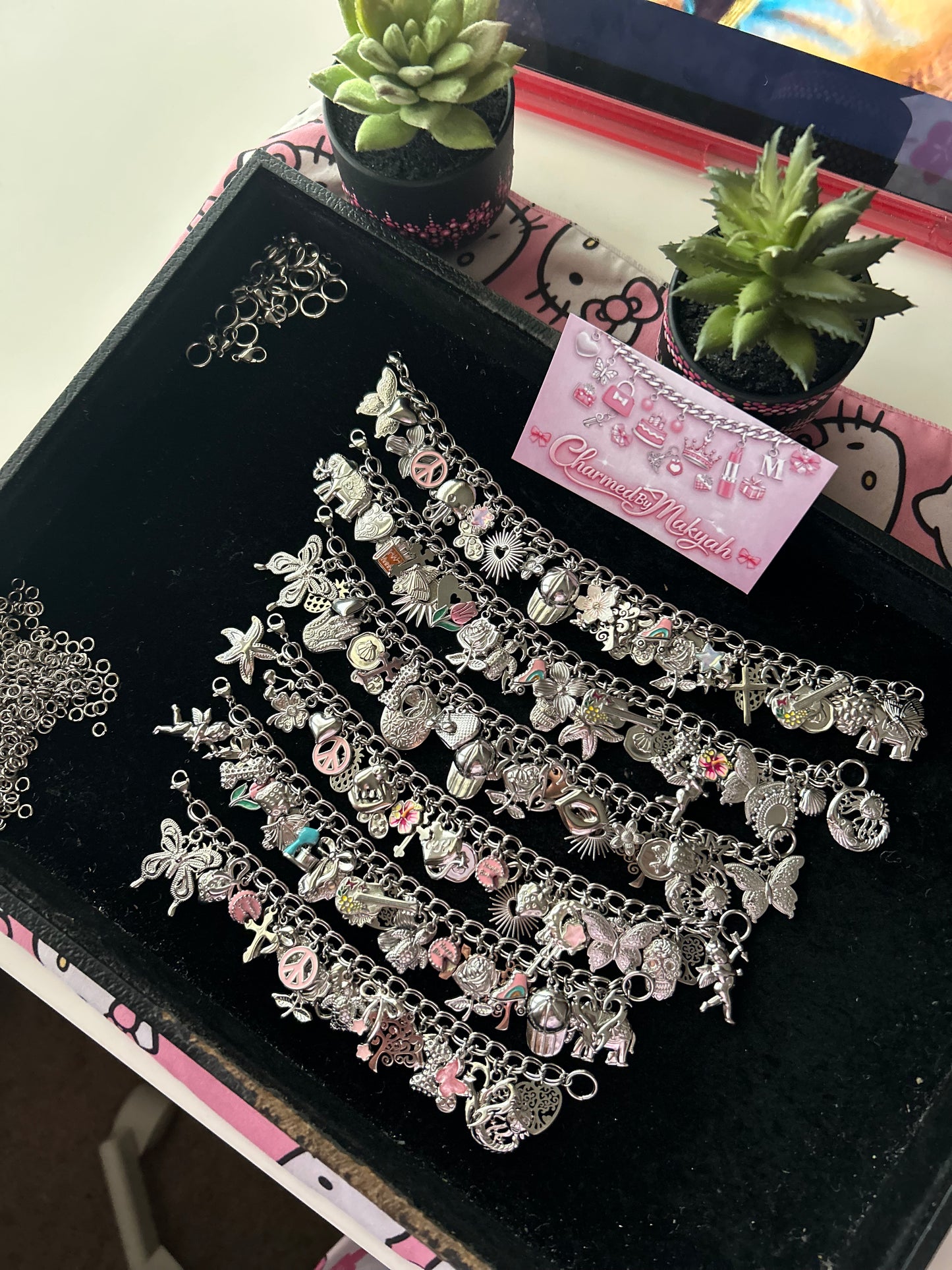 Non-Tarnish Stainless Steel Charm Bracelets💕(Premade)