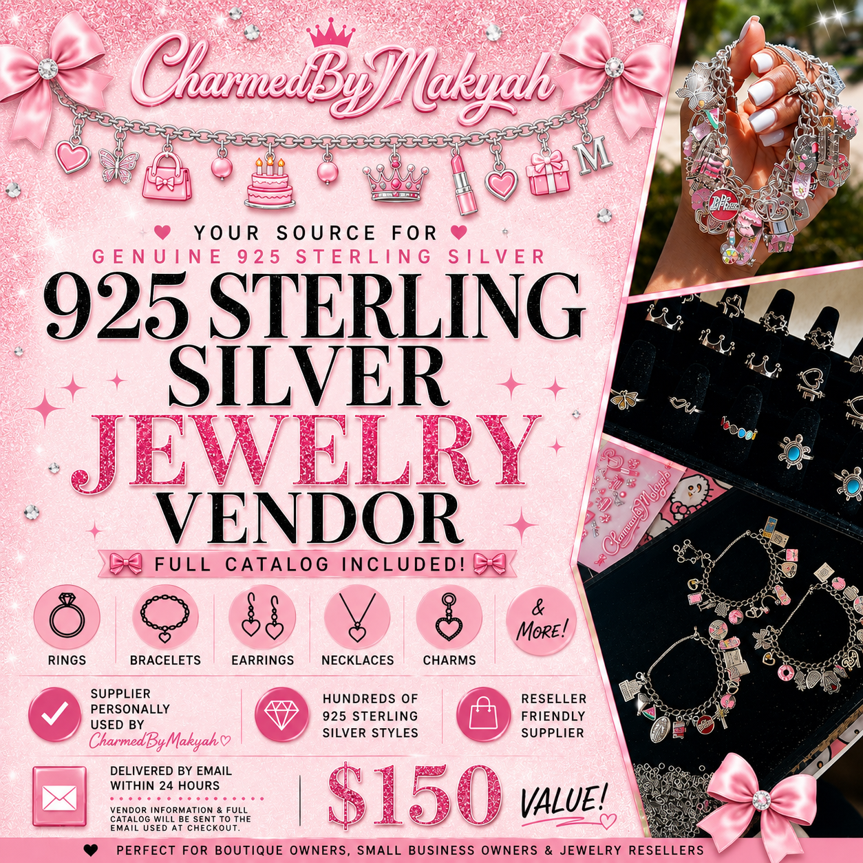 💎 CharmedByMakyah’s 925 Sterling Silver Vendor + Full Catalog